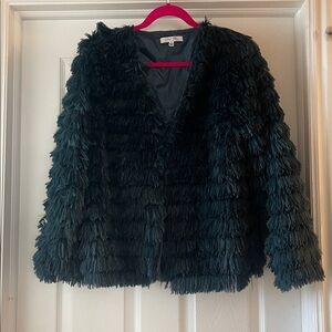 Chic Dark Teal Fringe Jacket
